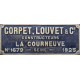 CORPET-LOUVET PLATE 1679-1925