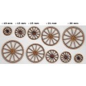 CARRIAGE WHEELS in O to CUT