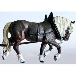 HEAVY WORKING HORSES WITH LONG MANE PAIR 0
