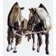 HEAVY WORKING HORSES WITH LONG MANE PAIR 0
