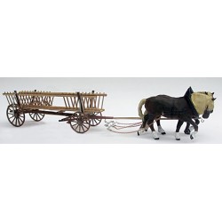 PAIR of WORKING HORSES WITH LARGE MANE + CARRIAGE KIT