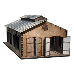 CP DOUBLE ENGINES HOUSE WOODEN KIT