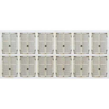 12 PAIRS of HO WOOD SHUTTERS